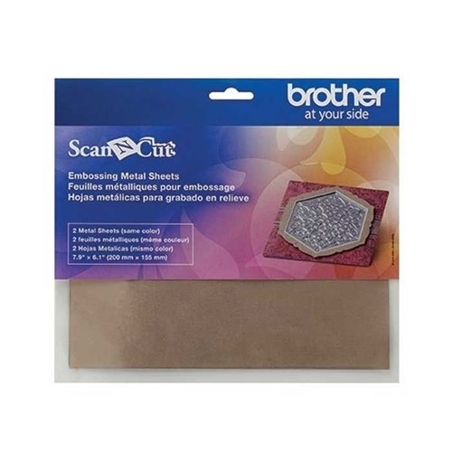Brother Embossing Metal Sheets Bronze 7.9' x 6.1' 200x155 PK2 Scan N Cut_2